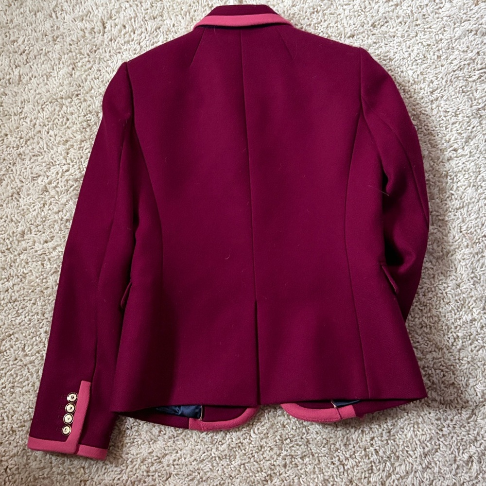 J.Crew double Serge wool schoolboy jacket with piping 2 - Picture 4 of 4